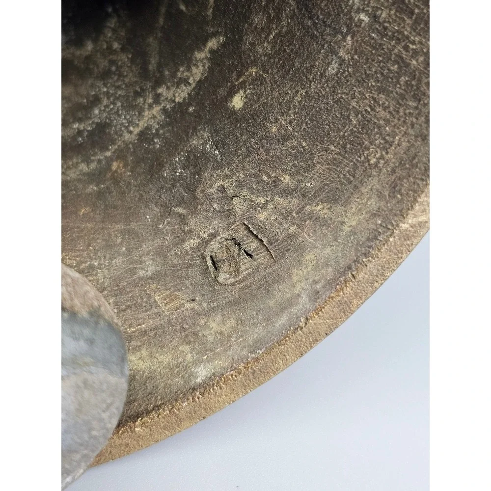 Antique Bronze Bell no 16 Late 19th Century Brown Cast Metal Iron Clapper 4.5in